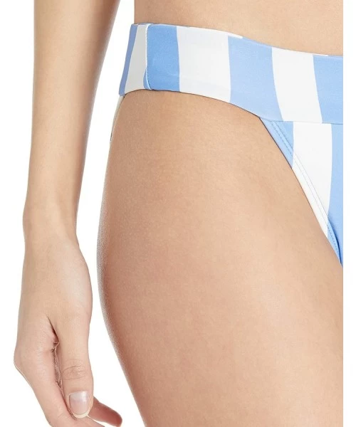 Tankinis Women's Swimwear Banded Cheeky Bikini Bottom - Blue Nautical Stripe - C8187INO555