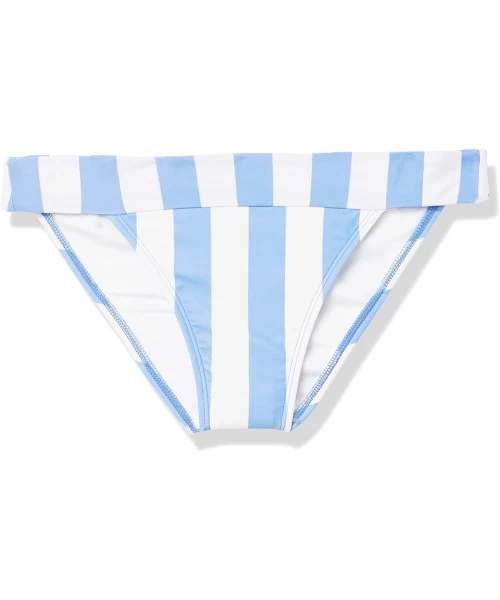 Tankinis Women's Swimwear Banded Cheeky Bikini Bottom - Blue Nautical Stripe - C8187INO555