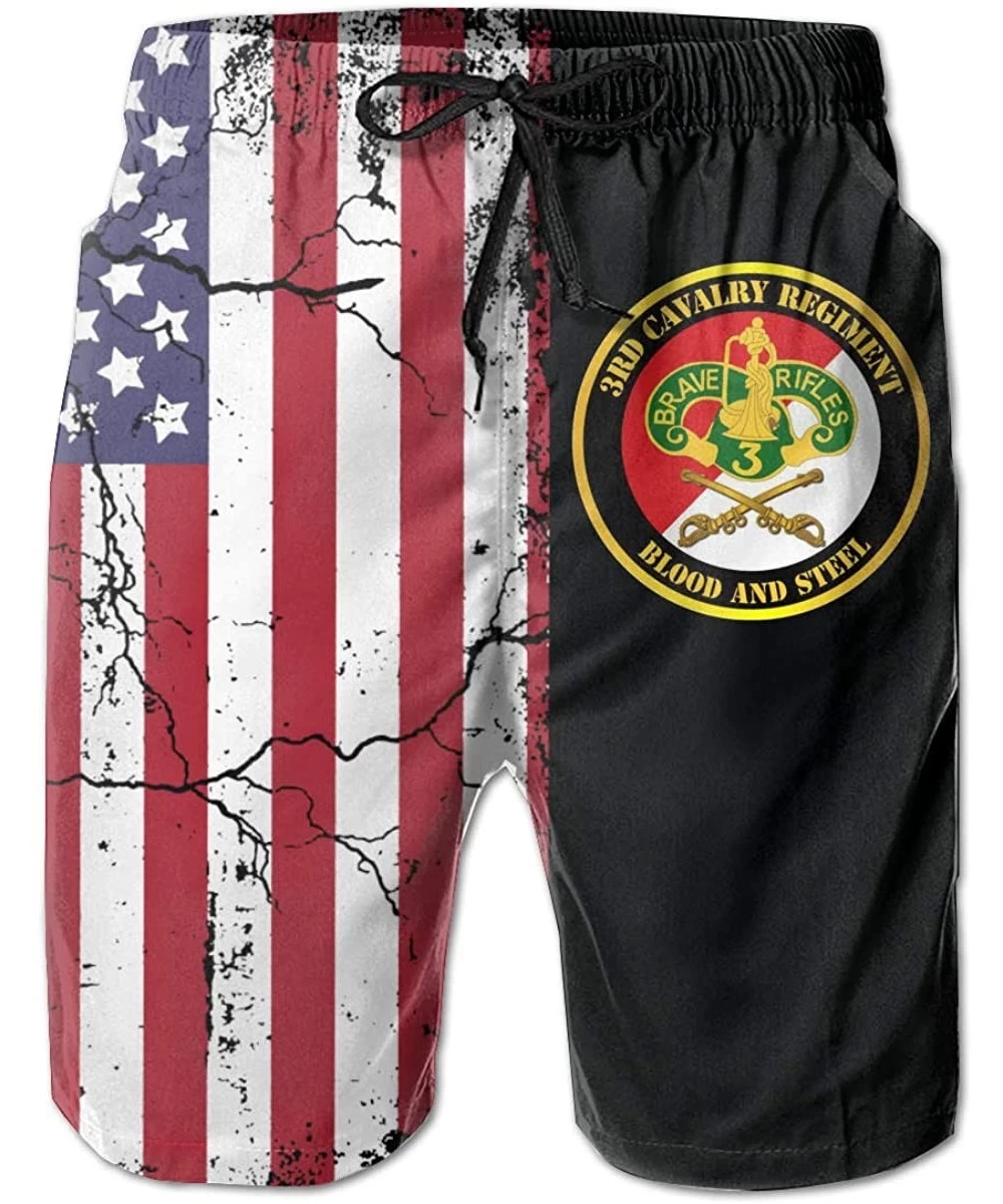 Board Shorts 3rd Armored Cavalry Regiment DUI Men's Quick Dry Swim Trunks Beach Shorts - CJ198R4RL3K