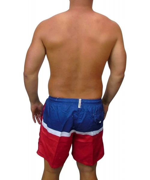 Board Shorts Performance Men's Quick Dry SPF50+ Swim Trunks Water Shorts Swimsuit Beach Shorts with Mesh Lining - Red/White/B...