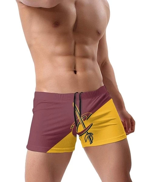 Briefs Men's Basketball Team Quick Dry Swimwear Boxer Swim Surf Boxer Shorts Swimsuits with Adjustable Drawstring - Cleveland...