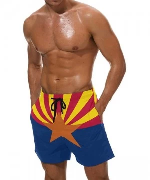 Trunks Arizona State Flag Men's Swim Trunks Beach Shorts with Pockets - CN18DA0NA9X