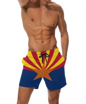 Trunks Arizona State Flag Men's Swim Trunks Beach Shorts with Pockets - CN18DA0NA9X