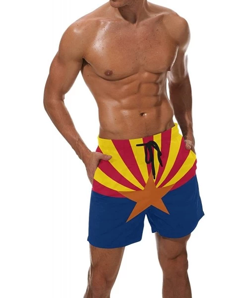 Trunks Arizona State Flag Men's Swim Trunks Beach Shorts with Pockets - CN18DA0NA9X