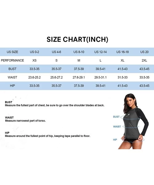 Rash Guards Women's Long-Sleeve Rashguard UPF 50+ Rash Guard Swimwear Athletic Tops - Gray-black - C818W5Y52SU