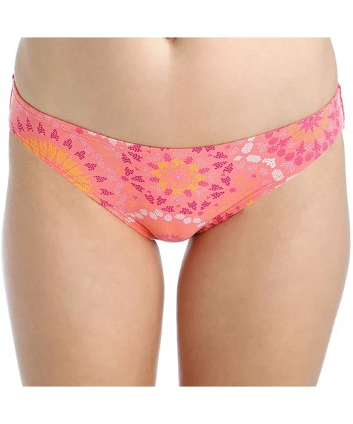 Bottoms Women's Classic Cut Bikini Bottom Swimsuit - Coral Medallion - C212D55PJGX