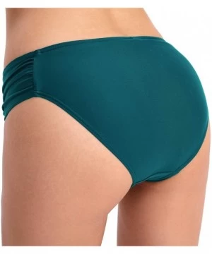 Tankinis Women's Ruched Bikini Bottom Triangle Swim Shorts Swimsuit Tankini Briefs - Green - CP18OTSH99X