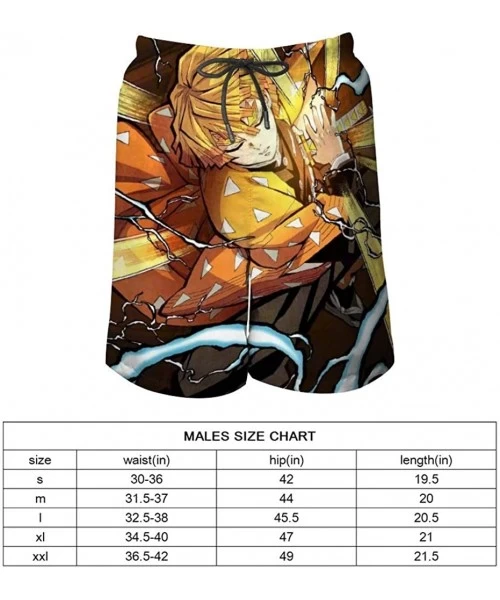 Board Shorts Demon Slayer Cool Swim Trunks Quick Dry Casual Hawaiian Mesh Lining Beach Board Shorts with Pockets - Demon3 - C...