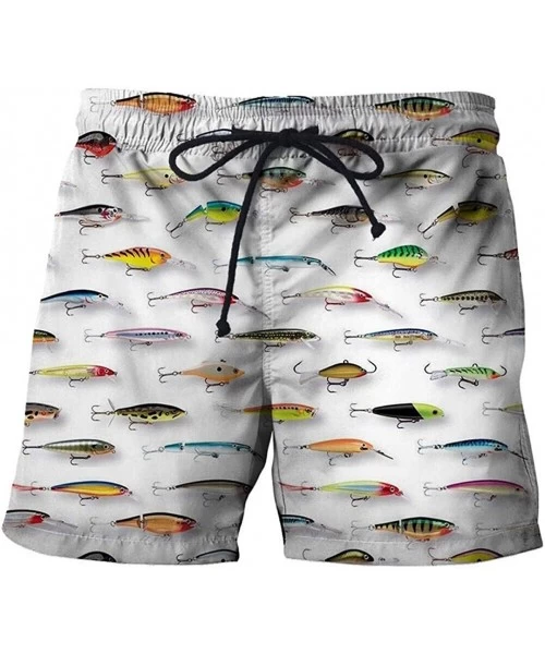 Board Shorts Men's Beach Shorts Fish Shark 3D Printed Men's and Women's Beach Shorts - Stk430 - C818W2TUOX2