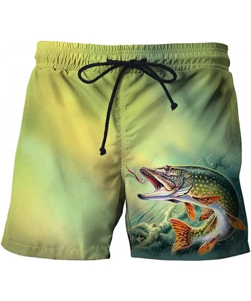 Board Shorts Men's Beach Shorts Fish Shark 3D Printed Men's and Women's Beach Shorts - Stk430 - C818W2TUOX2