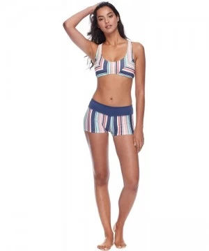 Bottoms Women's Alina Sporty Swim Short - Saluada Stripe - CS18ZQC66SR