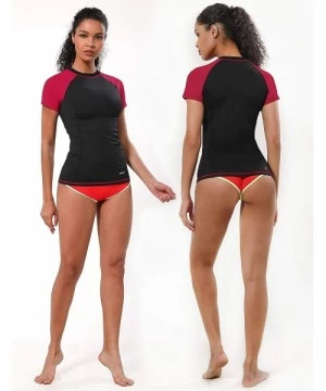 Rash Guards Long/Short Sleeve Rashguard for Women UPF 50+ Sun Protection Swim Shirts Swimsuit Swim Top Surfing Swimwear - Col...