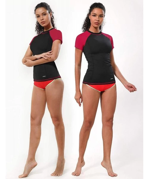 Rash Guards Long/Short Sleeve Rashguard for Women UPF 50+ Sun Protection Swim Shirts Swimsuit Swim Top Surfing Swimwear - Col...