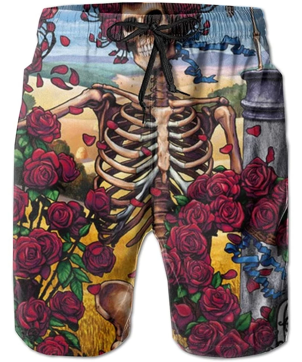 Board Shorts Grateful-Dead Swim Trunks Beach Workout Shorts Boardshorts for Men Teen Big Boys - The Grateful Dead D - CA190SX...