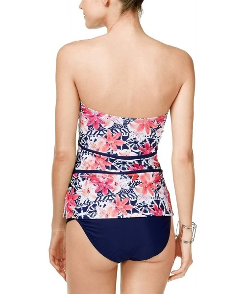 Tops Women's Antigua Printed Tankini Top - Pink Floral - CY18E0K2YLZ