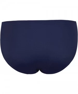 Bottoms Women's Full Coverage Black Bikini Bottom Hipster Swim Brief - Navy Blue - CS18EEHOCKI