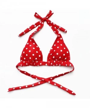 Sets Women's Halter Bikini Sets Padded High Waisted Swimsuits - Polka Dot Print-2 - CH19CGXH0O5