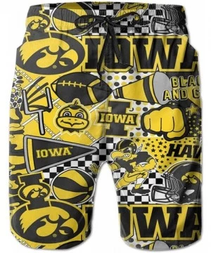 Board Shorts Men's Quick Dry Swim Shorts with Mesh Lining Swimwear Bathing Suits Beach Shorts - Iowa Hawkeyes-15 - CW190RRMI3E