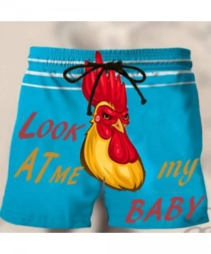 Board Shorts Men's Summer Holiday Drawstring Shorts Casual Cock Printed Beach Pants Swim Trunks-Look at My Pecker-Look at IT ...