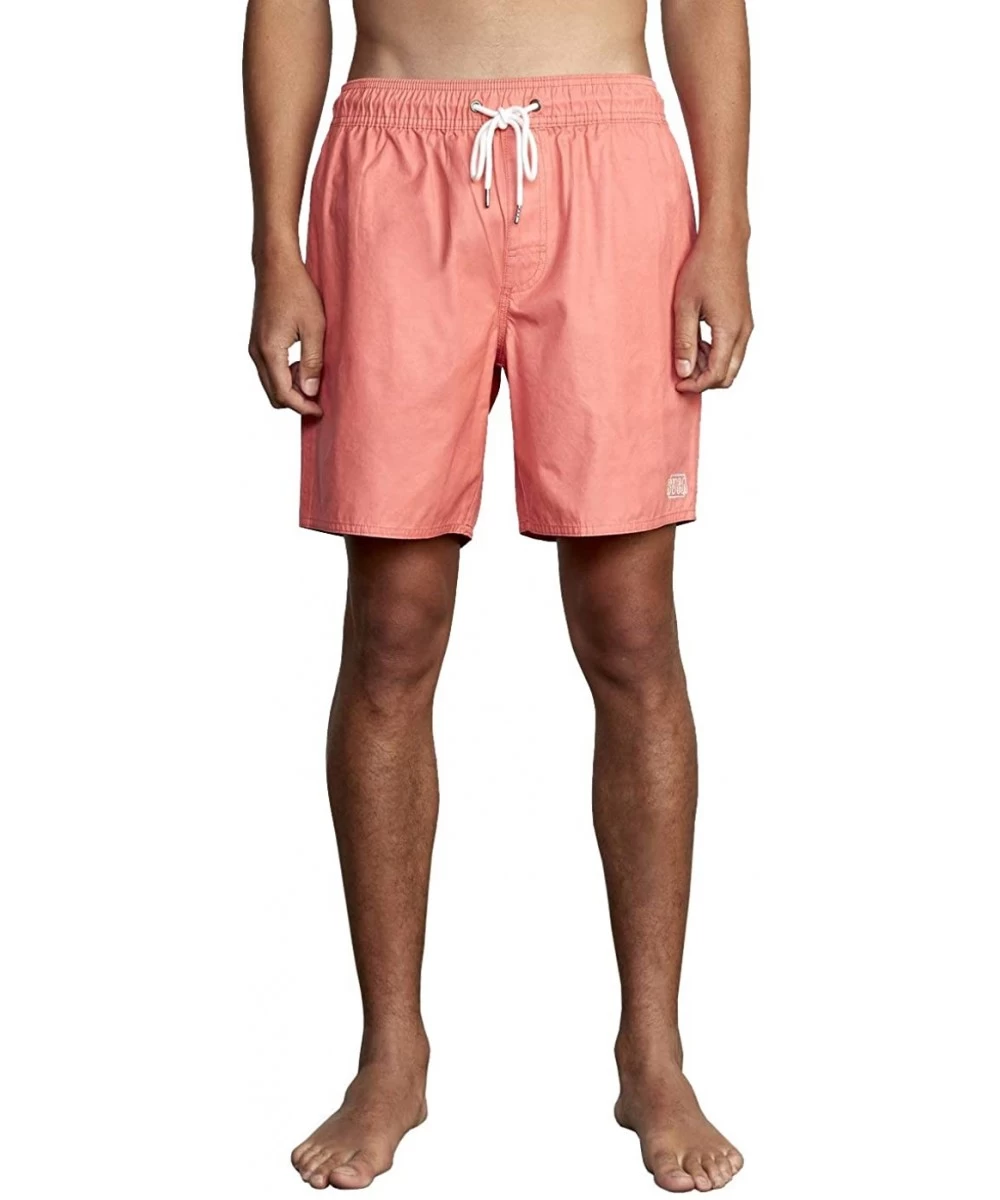 Board Shorts Men's Opposites Elastic Shorts - Coral Pink - CE18YLXT2NZ