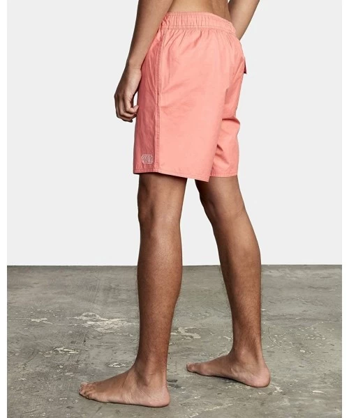 Board Shorts Men's Opposites Elastic Shorts - Coral Pink - CE18YLXT2NZ