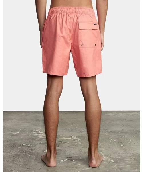 Board Shorts Men's Opposites Elastic Shorts - Coral Pink - CE18YLXT2NZ