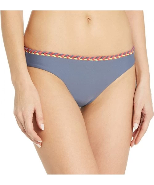 Bottoms Women's Atrevida Multicolor Crochet Full Bikini Bottom - Blue Moon - C812O596H4Z