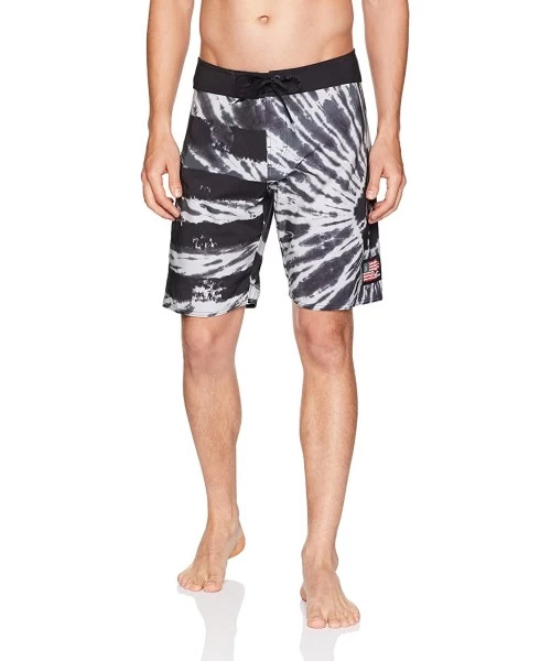 Board Shorts Men's Peace Stone Mod 20" Boardshort - Grey - C01863ERO7G