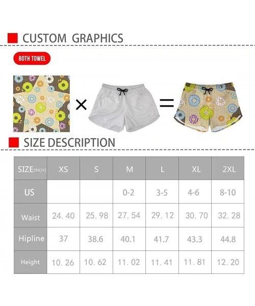 Board Shorts Women's Print Beach Shorts with Pockets- Quick Dry Boardshort Swimming Trunks Tropical Short - 4 - CX18RMY7K30