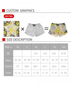 Board Shorts Women's Print Beach Shorts with Pockets- Quick Dry Boardshort Swimming Trunks Tropical Short - 4 - CX18RMY7K30