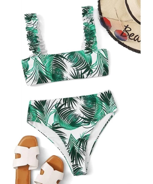 Sets Women's Bathing Suits Spaghetti Strap Ruffle Wrap Bikini Set Two Piece Swimsuits - Multi-3 - C619659OOHQ