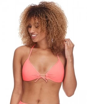 Tops Women's Summer Molded Cup Push Up Triangle Bikini Top Swimsuit - Flavors Blush - CW18ICTRU60