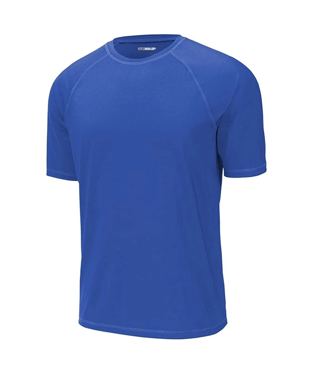 Rash Guards Mens UPF 50 Rashguard Tee Sizes XS-4XL - True Royal - C9194RRA42T