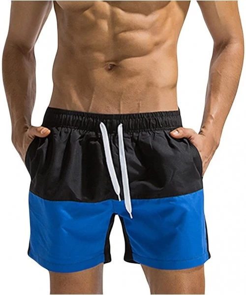 Board Shorts Men's Colorblock Beachwear Summer Swim Trunks Quick Dry Stitching Swimming Trunks Beach Swimwear Surfing Shorts ...