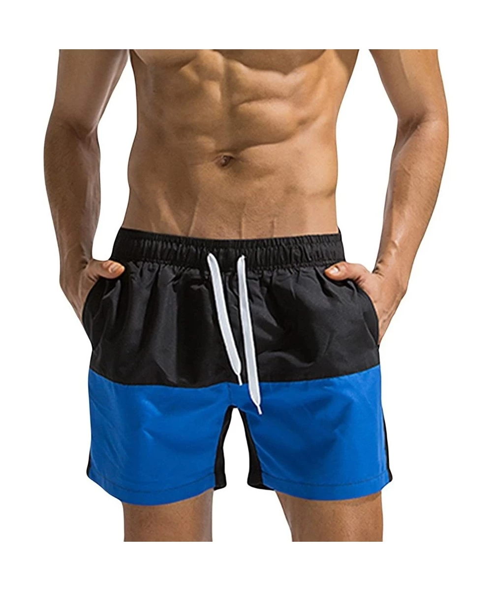 Board Shorts Men's Colorblock Beachwear Summer Swim Trunks Quick Dry Stitching Swimming Trunks Beach Swimwear Surfing Shorts ...