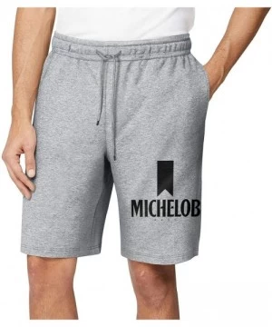 Board Shorts Shorts Sweatpants Men Michelob-Ultra-Pure-Gold-Beer- Gym Shorts Workout Shorts with Pockets - Grey-41 - CL19E85YIW9