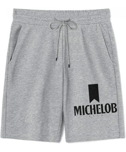 Board Shorts Shorts Sweatpants Men Michelob-Ultra-Pure-Gold-Beer- Gym Shorts Workout Shorts with Pockets - Grey-41 - CL19E85YIW9