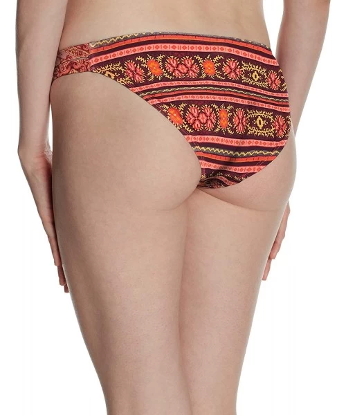 Tankinis Women's Low Rider Mid Rise Bikini Bottom Swimsuit - Kuruma Fireball Print - CF18ICK6CUO