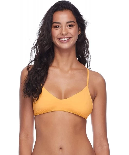 Tops Women's Madison Fixed Triangle Bikini Top Swimsuit - Fiji Sun - CO18ZQC0H8T