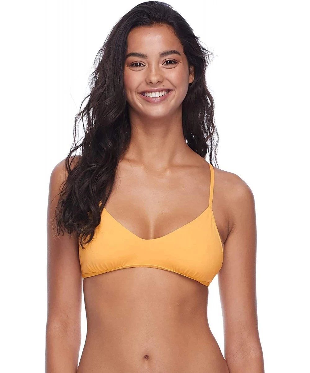 Tops Women's Madison Fixed Triangle Bikini Top Swimsuit - Fiji Sun - CO18ZQC0H8T