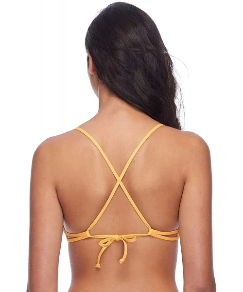 Tops Women's Madison Fixed Triangle Bikini Top Swimsuit - Fiji Sun - CO18ZQC0H8T