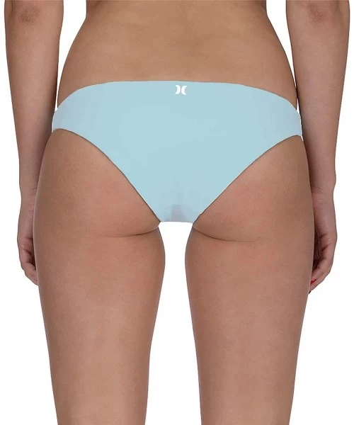 Bottoms Women's Quick Dry Compression Solid Bikini Bottom - Teal Tint - CT18L0HLNXI