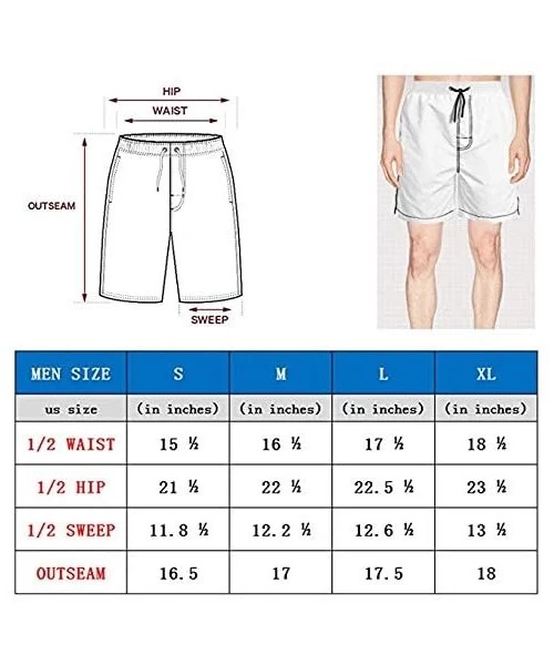 Board Shorts Mens Swim Trunks Rose Unicorn Love Heart Summer Cool Quick Dry Board Shorts with Mesh Lining - Run Horse - CE18O...