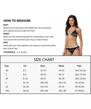 Sets Women's Triangle Bikini Swimsuits Sexy Two Piece Swimwear Set Swimming Bikini Sets - Color26 - C5190E3GI2X