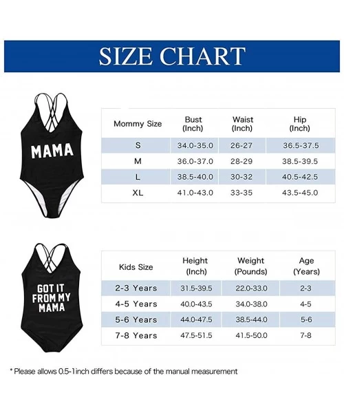 One-Pieces Mommy and Me Swimsuits Family Matching Letter Print One Piece Bikini Bathing Suit - Yellow - CS18TX3CSR7