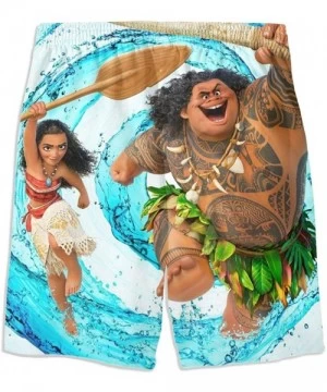 Board Shorts Boys Hawaiian Quick Dry Swim Trunks Slim fit Sports Board Shorts Beachwear Pants - Moana and Muai in the Running...