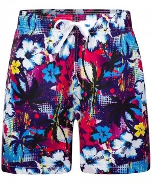 Board Shorts Men's Swim Trunks Big Size Quick Dry Fashion Print Swim Trunks and Beach Shorts Surf Shorts - Tropical Purple - ...