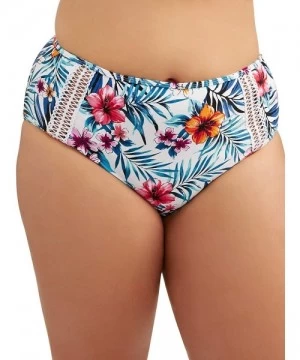 Bottoms Women's Plus Tropical Rainforest Highwaist Swimsuit Bottom - C318A377LO5