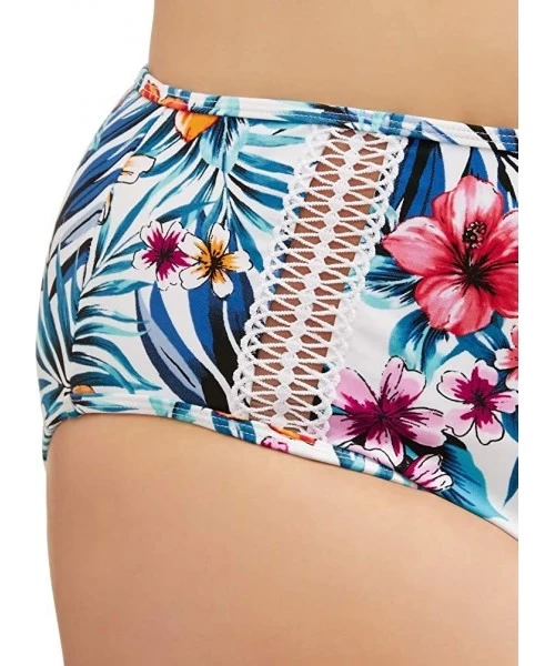 Bottoms Women's Plus Tropical Rainforest Highwaist Swimsuit Bottom - C318A377LO5