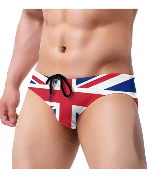 Briefs Men's Swimwear Briefs Swim Trunk Sexy Soft Triangle Thong Bikini Swimsuit Flag of Maryland - Flag of the United Kingdo...